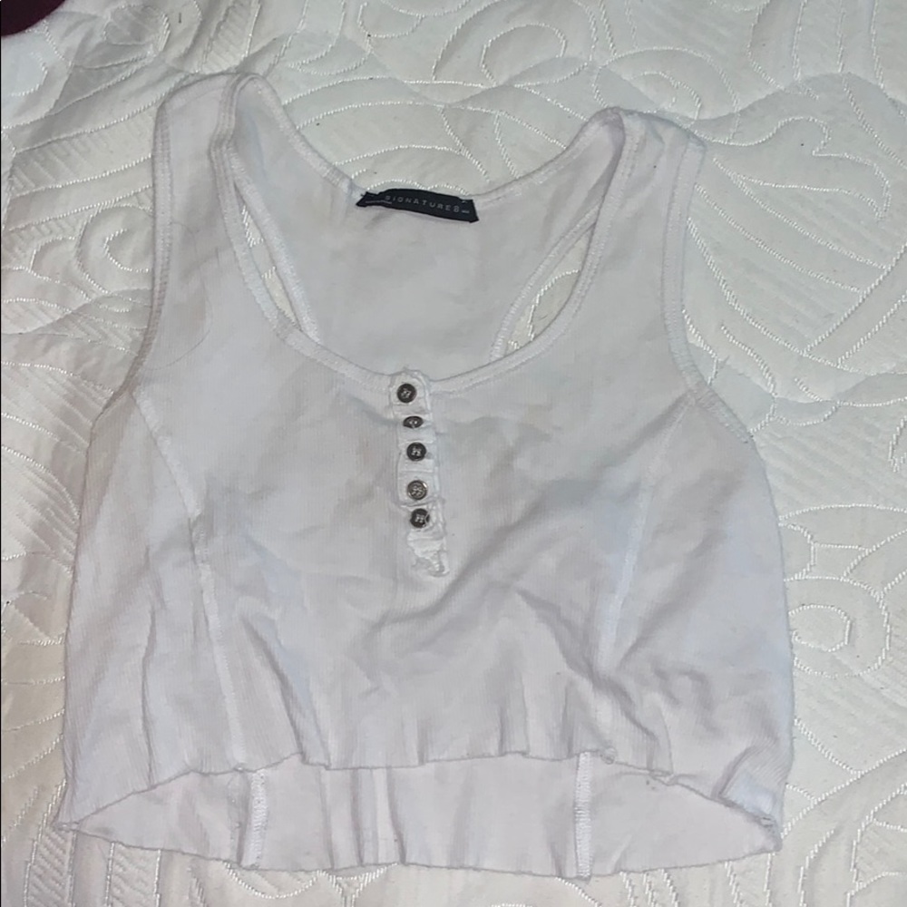 White crop top